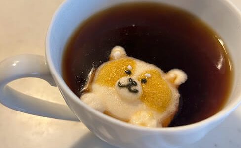 韓国おでん「釜山四角おでん」コーヒーに浮かべて「ワンニャンマシュマロ」